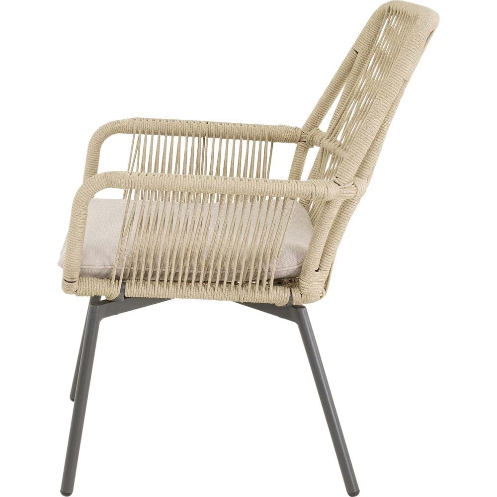 Lesli Living - Bistrostoel Silas - Beige - 64x69x92cm - Set van 4
