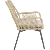 Lesli Living - Bistrostoel Silas - Beige - 64x69x92cm - Set van 4