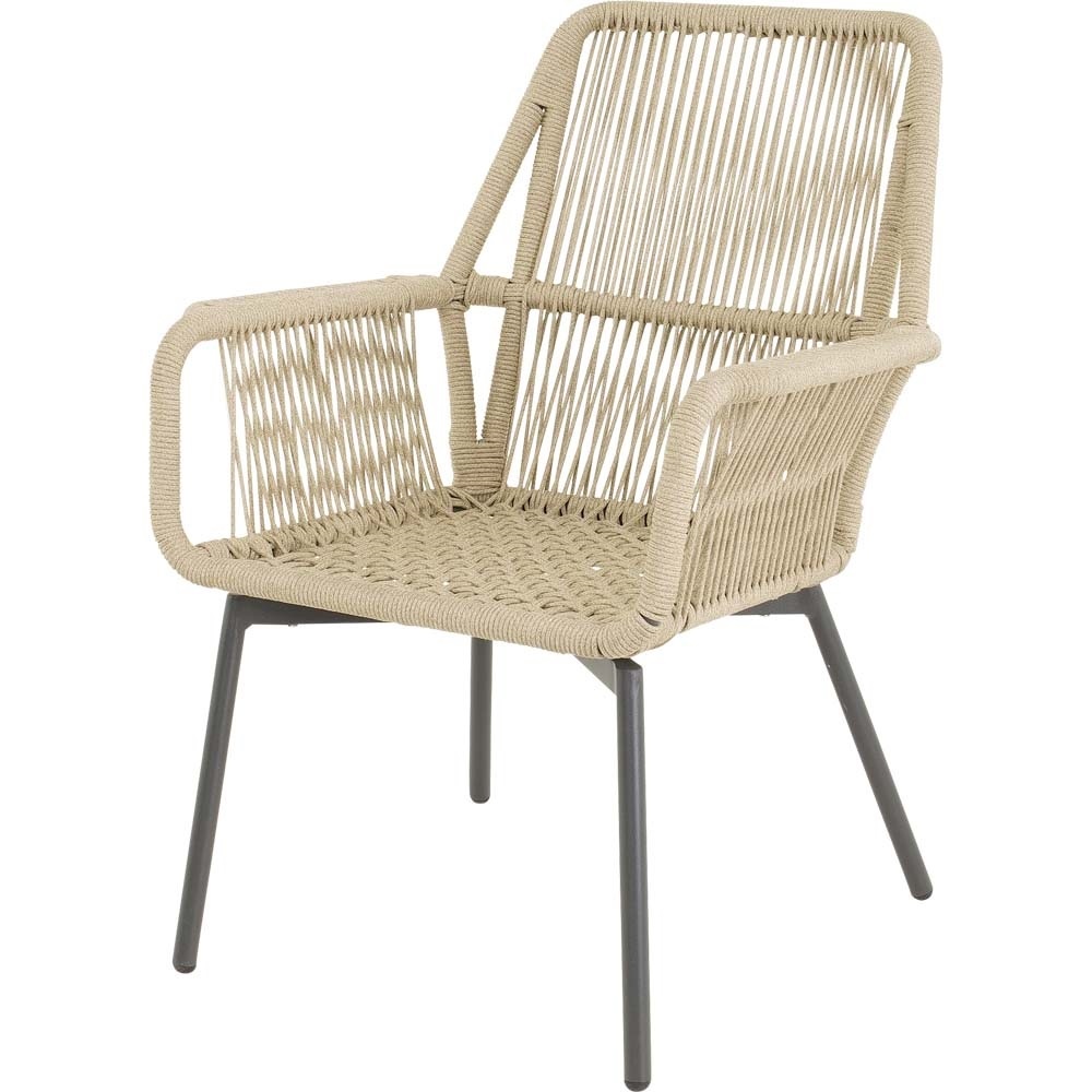 Lesli Living - Bistrostoel Silas - Beige - 64x69x92cm - Set van 4