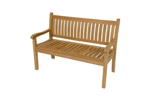 Lesli Living - Loveseat teak - Zwart - 150x65x92cm