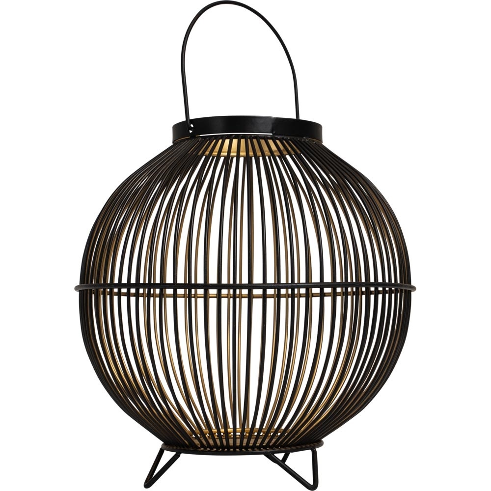 Lesli Living - Lantaarn Nora - Zwart - Ø25x26cm