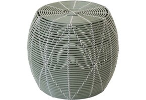 Lesli Living - Poef Birma - Groen - Ø46x40cm