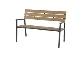 Lesli Living - Loveseat Arezzo - Zwart - 120x56x85,5cm