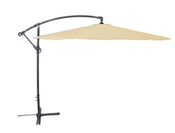 Lesli Living - Push-up parasol Gemini - Beige - Ø300cm