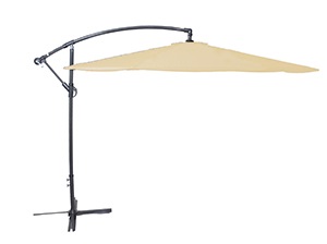 Lesli Living - Push-up parasol Gemini - Beige - Ø300cm
