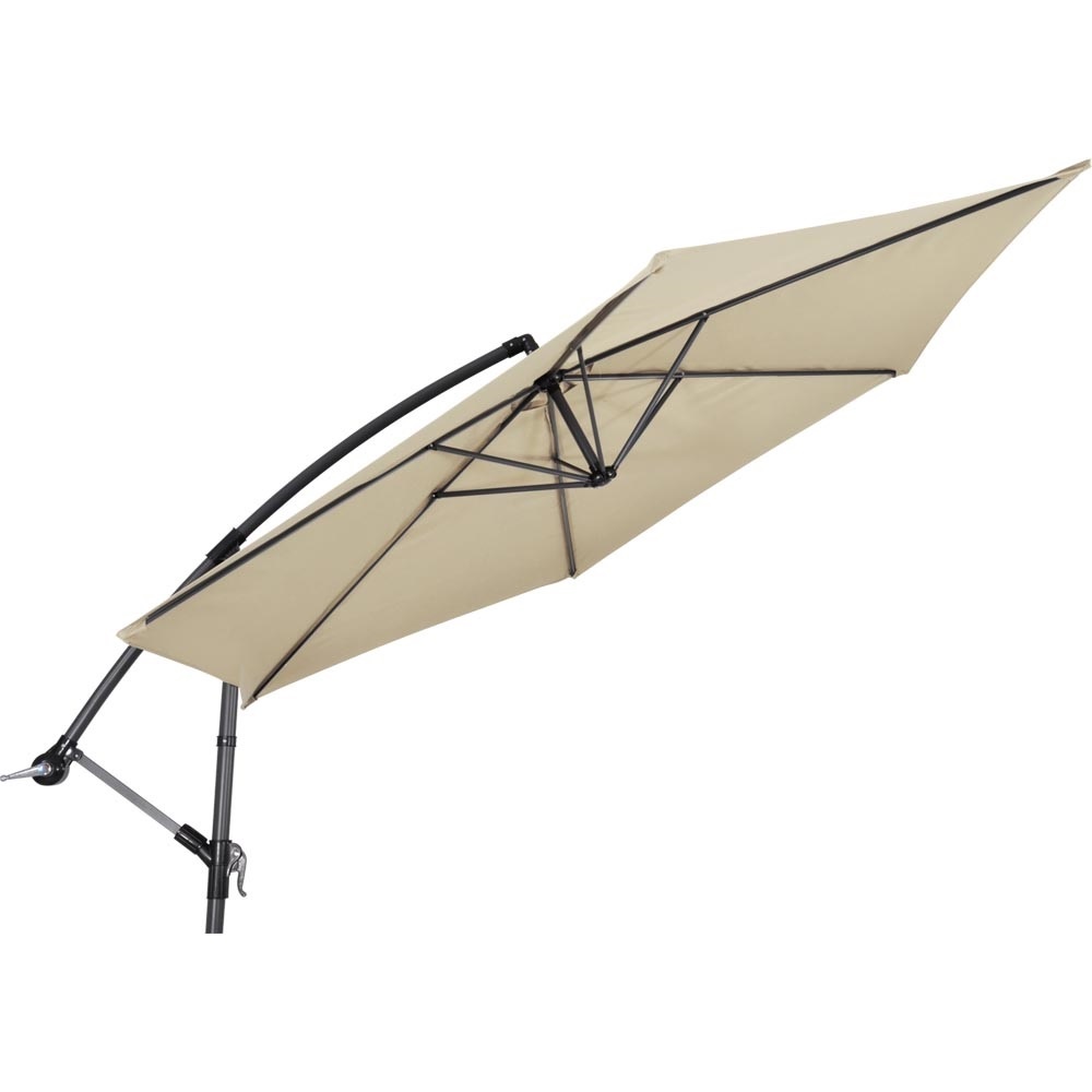 Lesli Living - Push-up parasol Gemini - Beige - Ø300cm