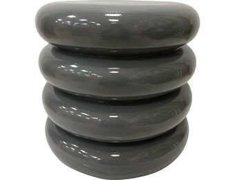 Lesli Living - Tuintafel Talum - Grijs - Ø40x40,5cm