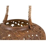 Lesli Living - Lantaarn Wave - Zwart - Ø30x18cm