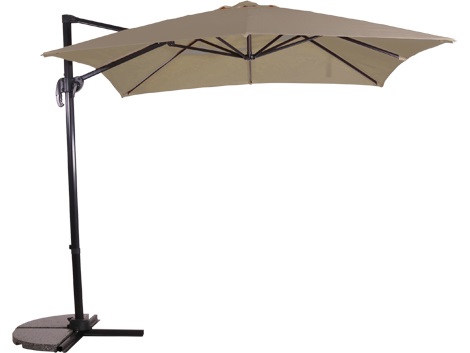 Lesli Living - Push-up parasol Libra - Taupe - 250x250cm