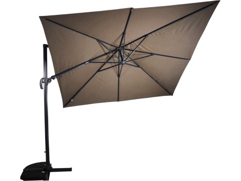 Lesli Living - Push-up parasol VirgoFlex - Taupe - 300x300cm