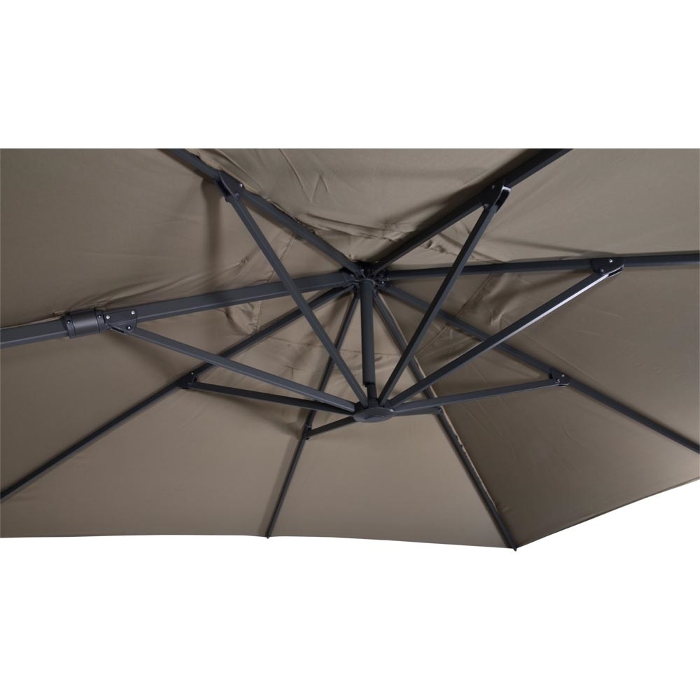 Lesli Living - Push-up parasol VirgoFlex - Taupe - 300x300cm