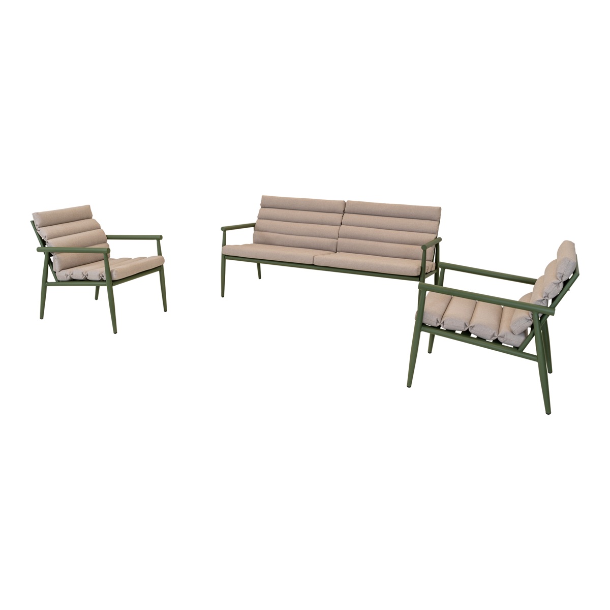 Lesli Living - Loungebank Harper - Groen - 168x76x72cm