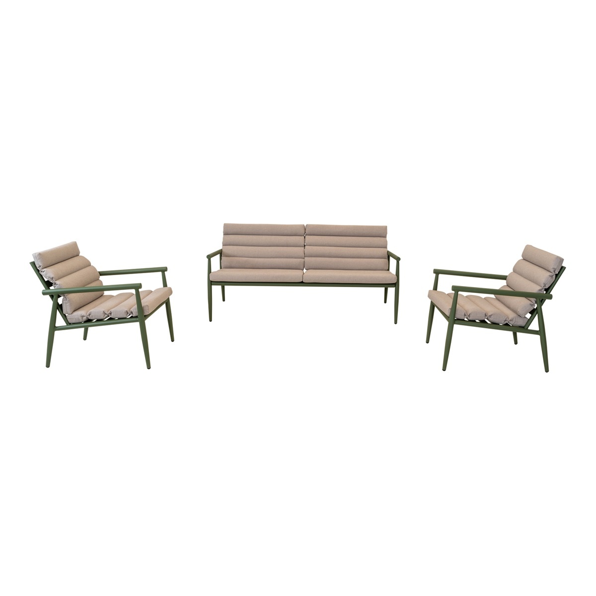 Lesli Living - Loungebank Harper - Groen - 168x76x72cm