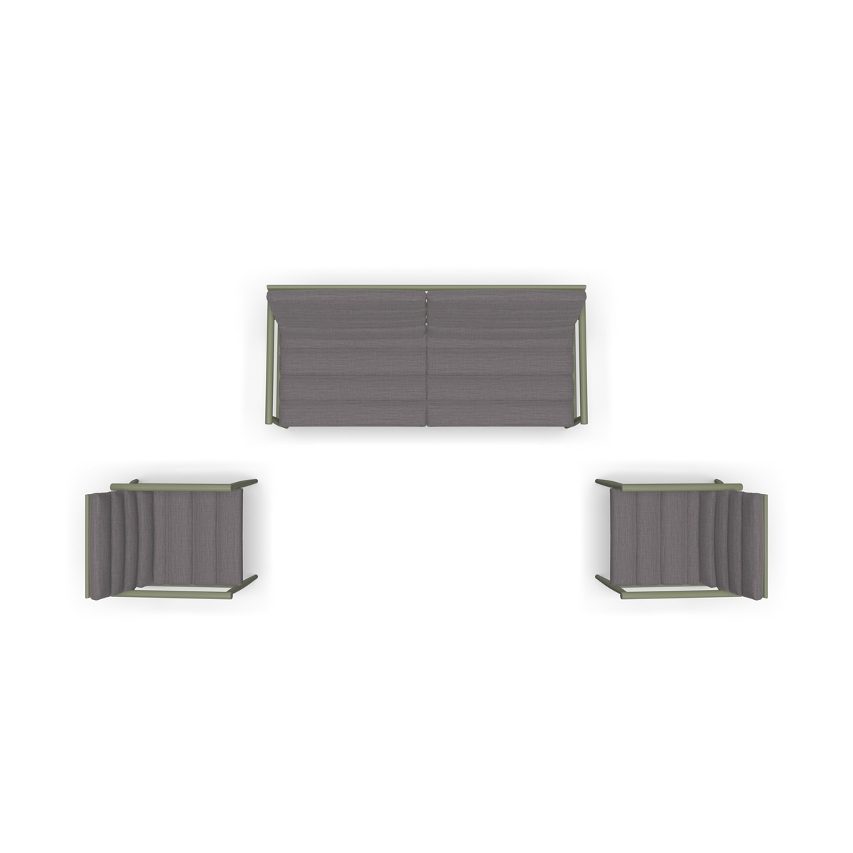 Lesli Living - Loungebank Harper - Groen - 168x76x72cm