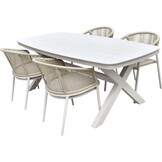 Lesli Living - Tuintafel Davos - Beige - 200x100cm