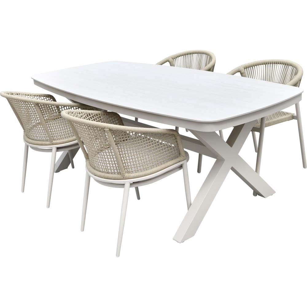 Lesli Living - Tuintafel Davos - Beige - 200x100cm
