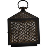 Lesli Living - Lantaarn Kira - Zwart - 30x16x40cm