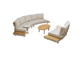 Lesli Living - Loungebank Lounza - Beige - 110x69x35cm