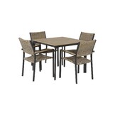 Lesli Living - Tuintafel Arezzo - Zwart - 90x90x74cm