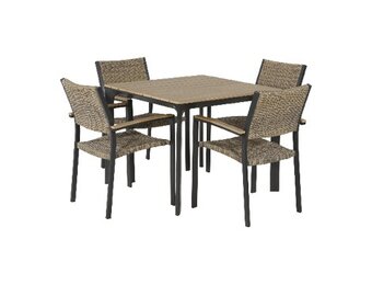 Lesli Living - Tuintafel Arezzo - Zwart - 90x90x74cm