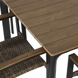 Lesli Living - Tuintafel Arezzo - Zwart - 90x90x74cm