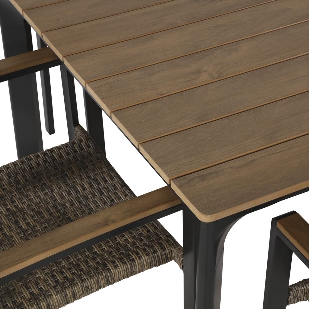 Lesli Living - Tuintafel Arezzo - Zwart - 90x90x74cm