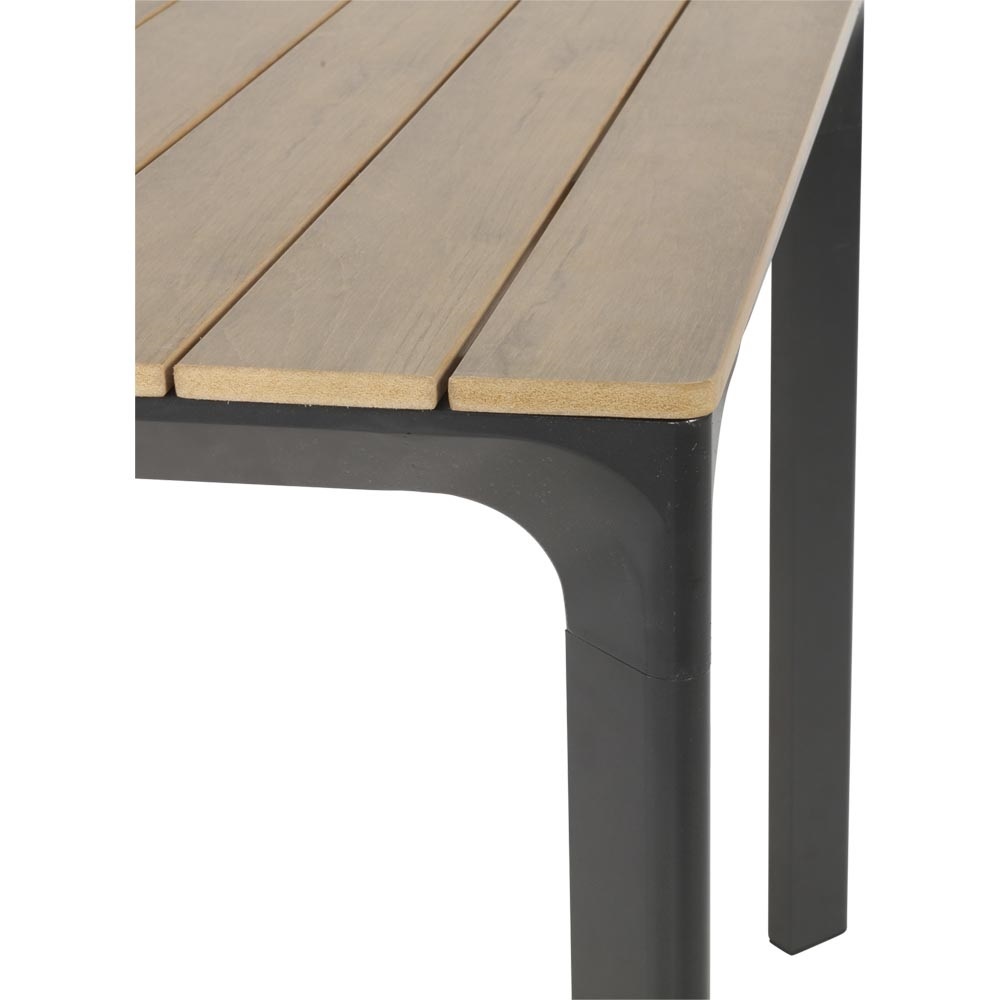Lesli Living - Tuintafel Arezzo - Zwart - 90x90x74cm