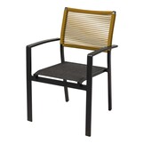 Lesli Living - Bistrostoel Vitolini - Geel - 57x62x87cm