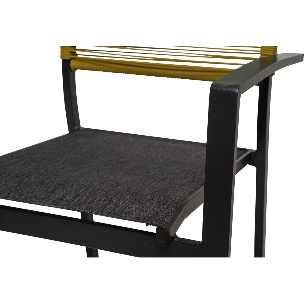 Lesli Living - Bistrostoel Vitolini - Geel - 57x62x87cm