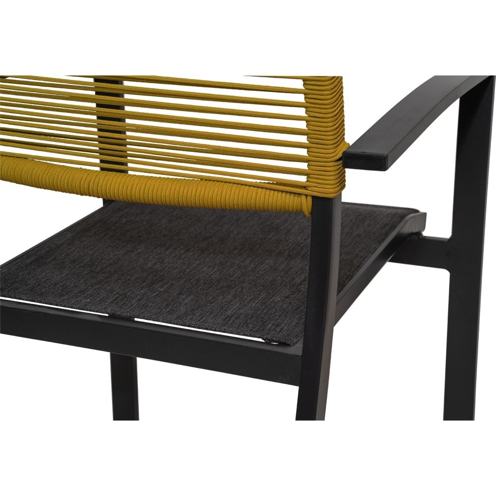 Lesli Living - Bistrostoel Vitolini - Geel - 57x62x87cm