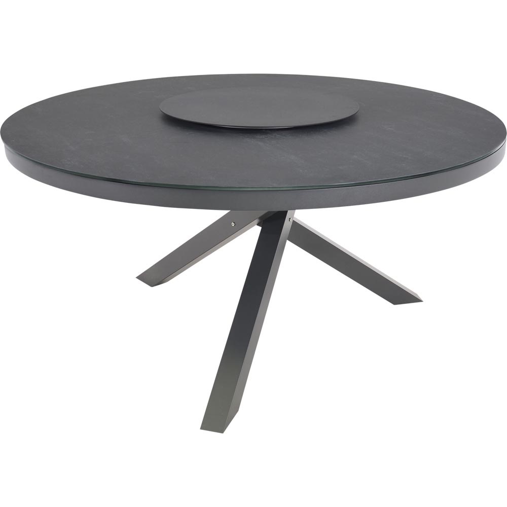 Lesli Living - Tuintafel Mojito - Antraciet - Ø150x74cm