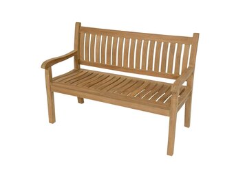 Lesli Living - Loveseat teak - Zwart - 180x65x92cm