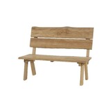 Lesli Living - Loveseat teak - Zwart - 130x63x100cm
