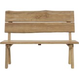 Lesli Living - Loveseat teak - Zwart - 130x63x100cm