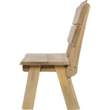 Lesli Living - Loveseat teak - Zwart - 130x63x100cm