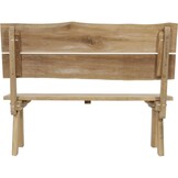 Lesli Living - Loveseat teak - Zwart - 130x63x100cm