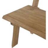 Lesli Living - Loveseat teak - Zwart - 130x63x100cm