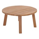 Lesli Living - Tuintafel teak - Zwart - Ø80x40cm