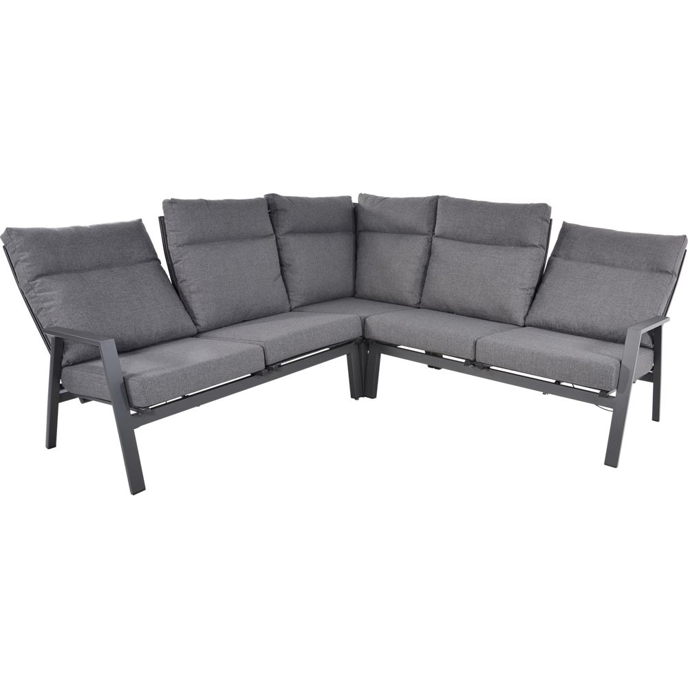 Lesli Living - Loungebank Ohio - Antraciet - 142,5x83x98cm