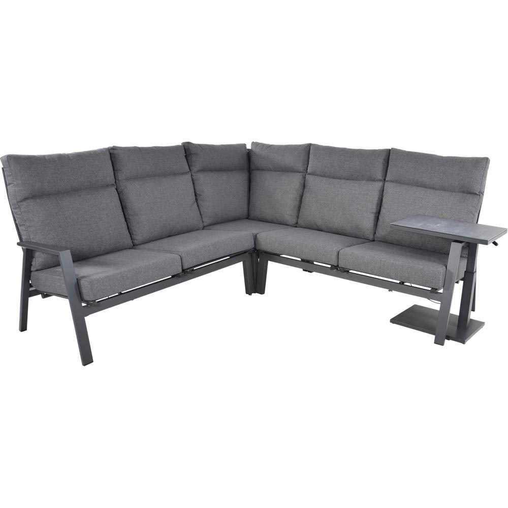 Lesli Living - Loungebank Ohio - Antraciet - 142,5x83x98cm