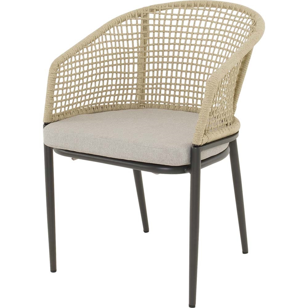 Lesli Living - Bistrostoel Kioto - Beige - 56x62x77cm - Set van 2