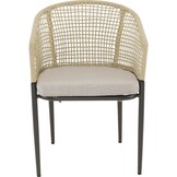 Lesli Living - Bistrostoel Kioto - Beige - 56x62x77cm - Set van 2