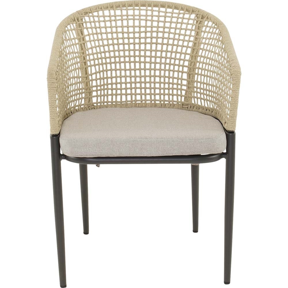 Lesli Living - Bistrostoel Kioto - Beige - 56x62x77cm - Set van 2