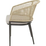 Lesli Living - Bistrostoel Kioto - Beige - 56x62x77cm - Set van 2