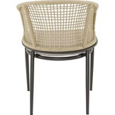 Lesli Living - Bistrostoel Kioto - Beige - 56x62x77cm - Set van 2