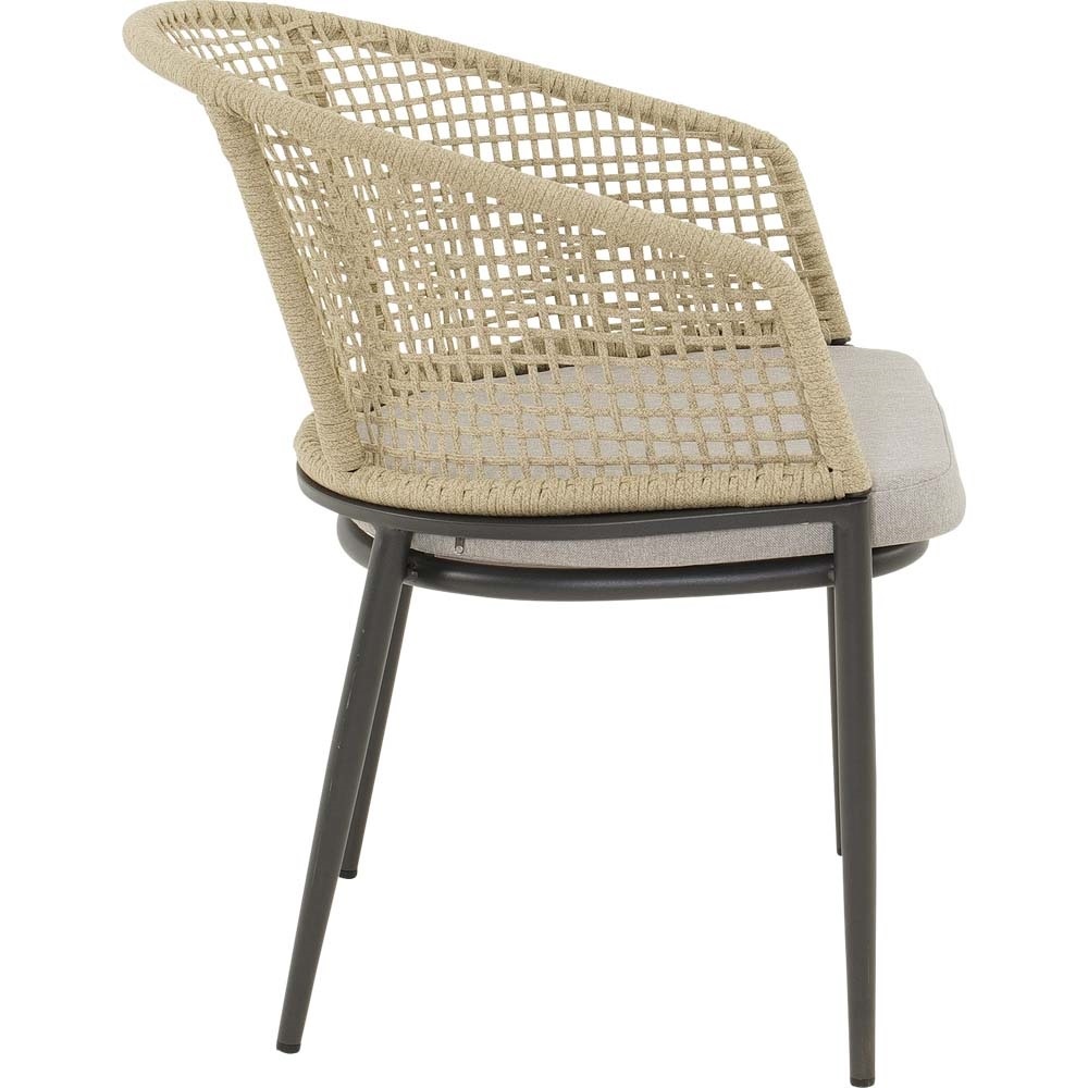 Lesli Living - Bistrostoel Kioto - Beige - 56x62x77cm - Set van 2