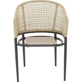 Lesli Living - Bistrostoel Kioto - Beige - 56x62x77cm - Set van 2