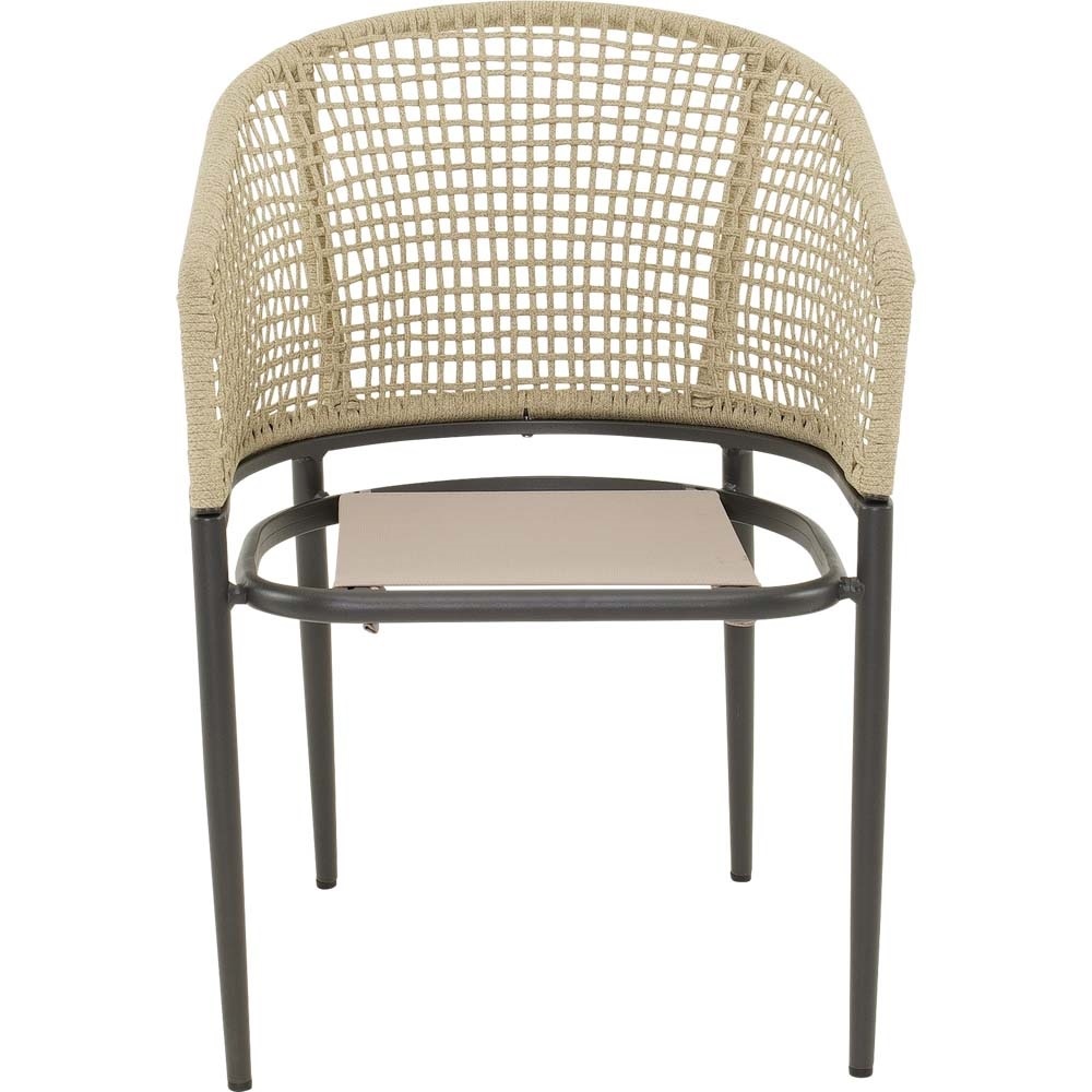 Lesli Living - Bistrostoel Kioto - Beige - 56x62x77cm - Set van 2