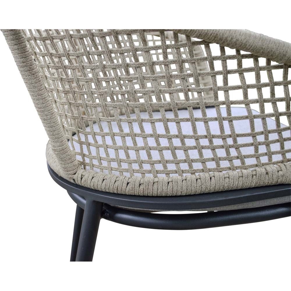 Lesli Living - Bistrostoel Kioto - Beige - 56x62x77cm - Set van 2