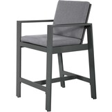 Lesli Living - Bistrostoel Malibu - Grijs - 63x72x111cm - Set van 2
